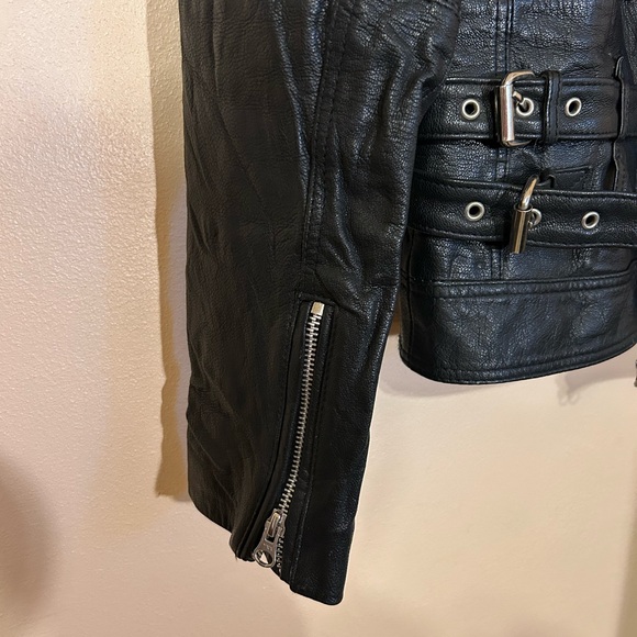 ASOS Genuine Leather Motorcycle Jacket- Double breasted, Excellent Condition - Picture 8 of 8